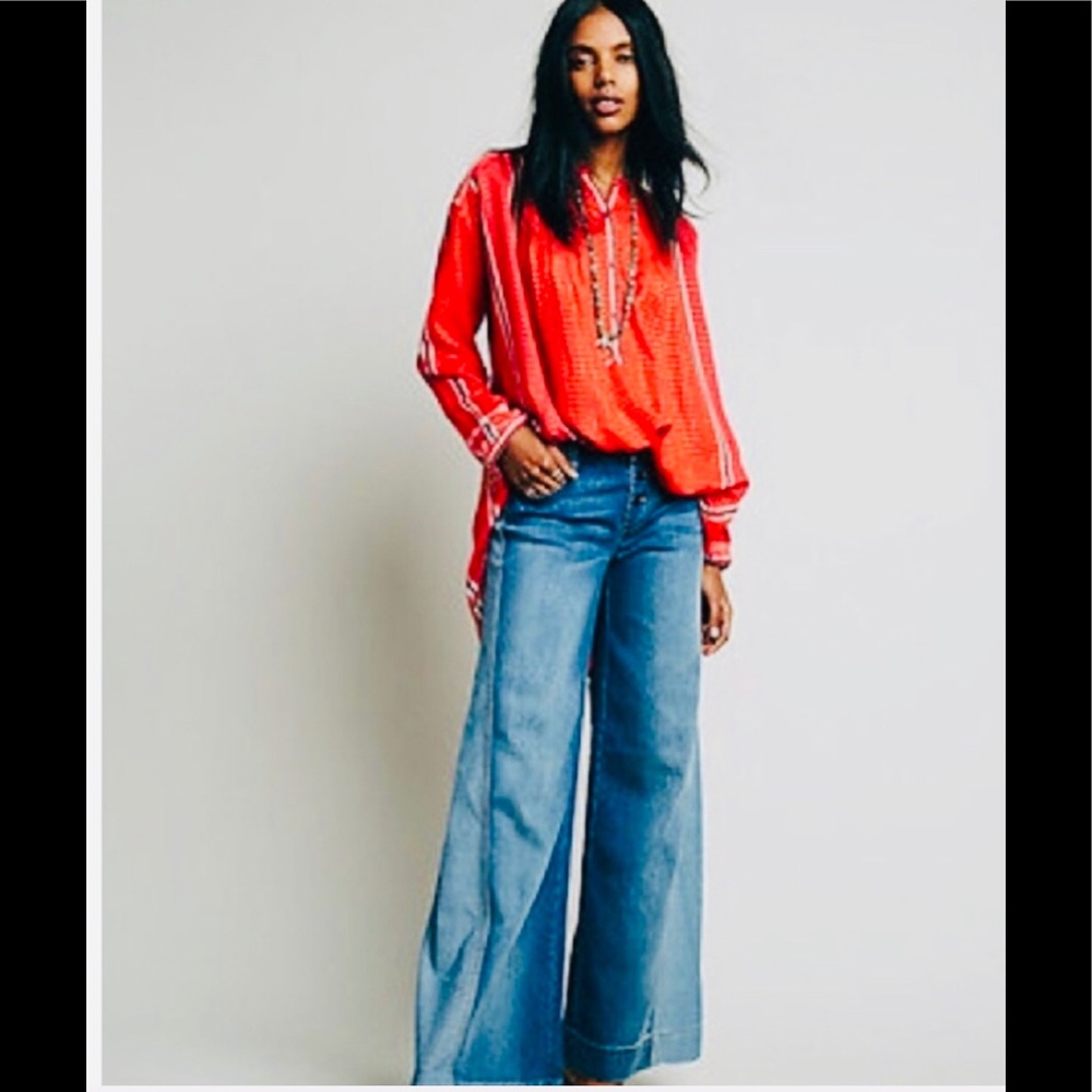 Free People Plaid Tunic